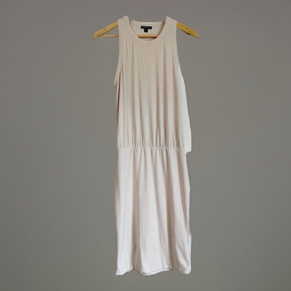 Standard by James Perse Blouson T-Shirt Midi Dress SZ 3 Beige Summer Minimalist